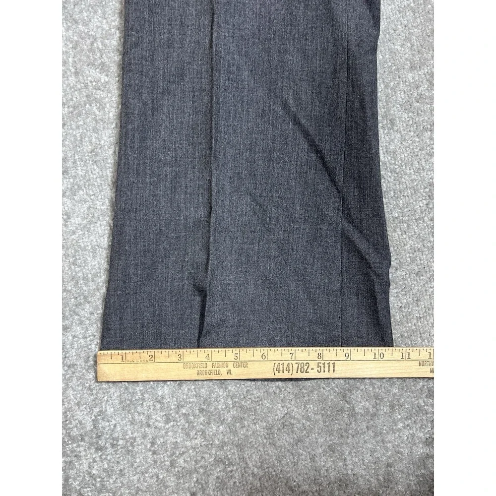 Style & Co Petite Stretch Flare Dress Pants Womens Sz 4P Gray Back Pockets Y2K